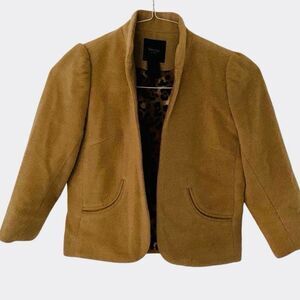 Smythe Les Vestes Camel Hair Tan Cropped Jacket Bolero Blazer - Size 2